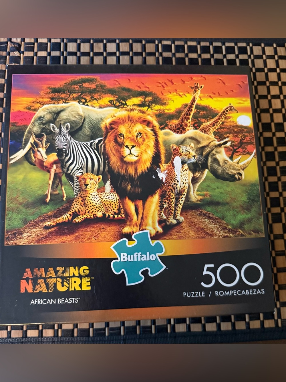 Buffalo David Bitton Multicolor African Wildlife Puzzle